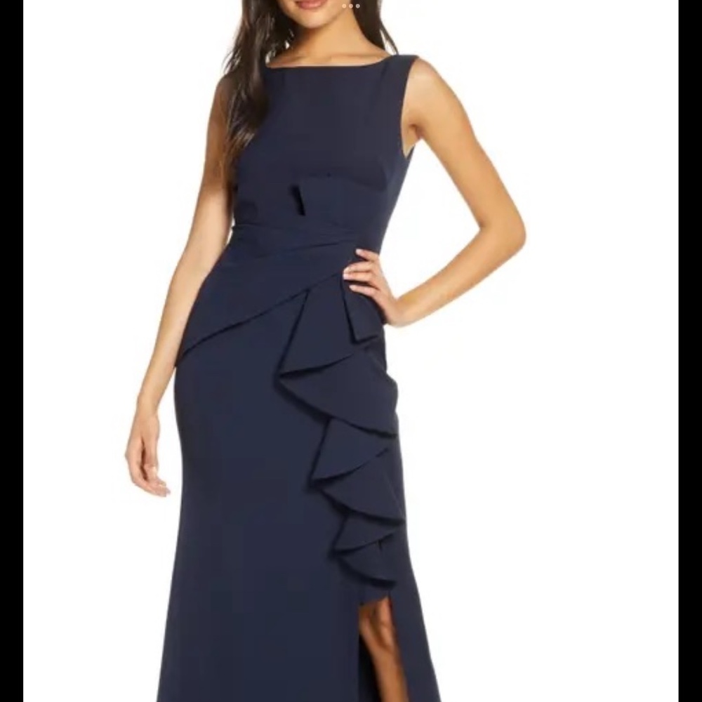 Eliza j Formal gown .navy color.